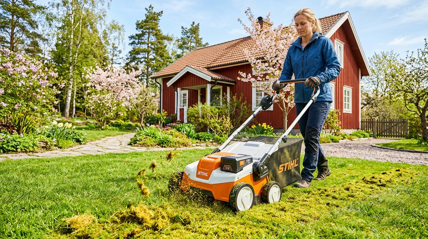 Bästa vertikalskäraren och mossrivaren 2026 bäst i test gräsmattsluftare för tät grön gräsmatta