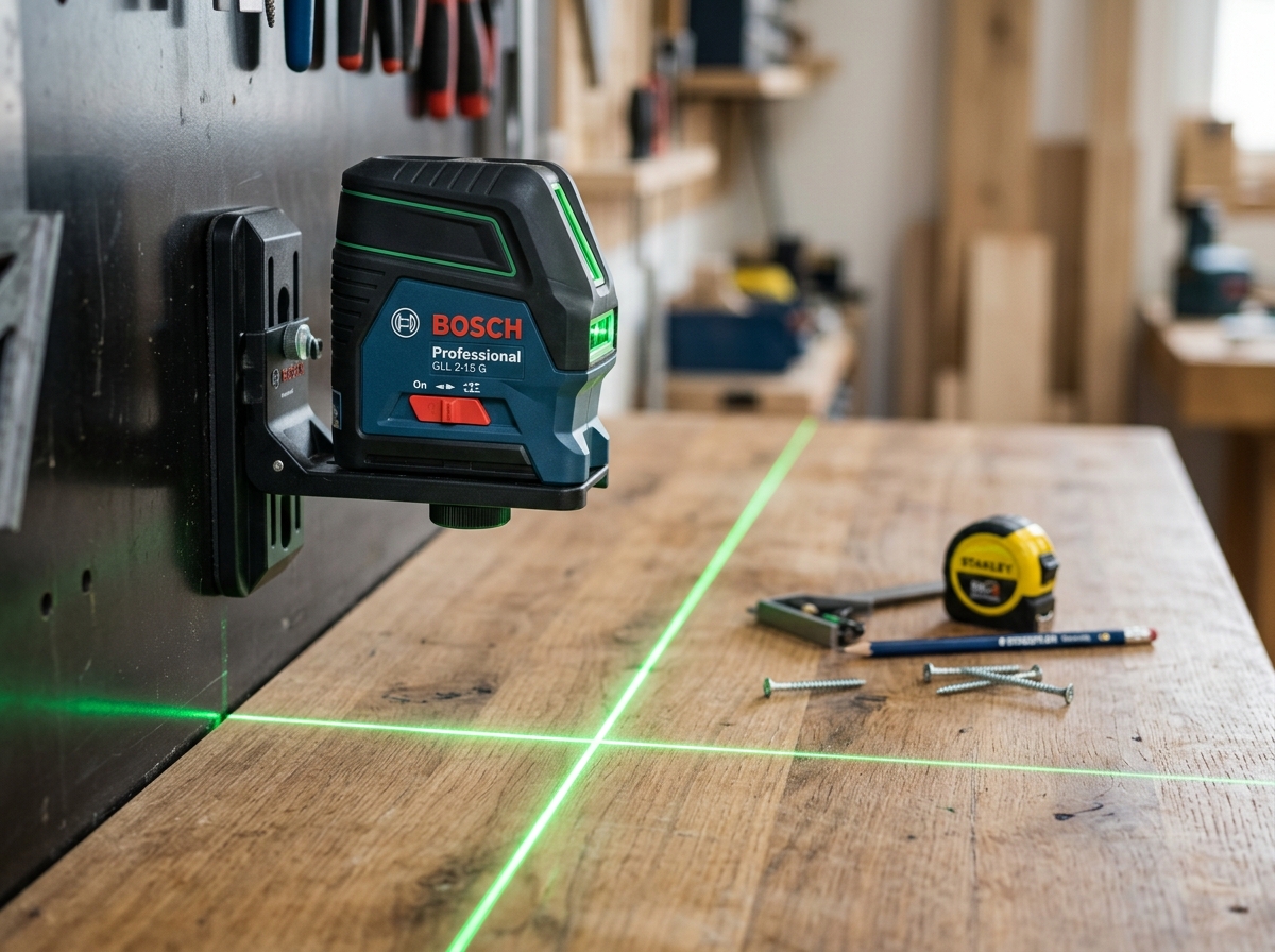 Bosch Professional GLL 2-15 G grön korslaser testvinnare