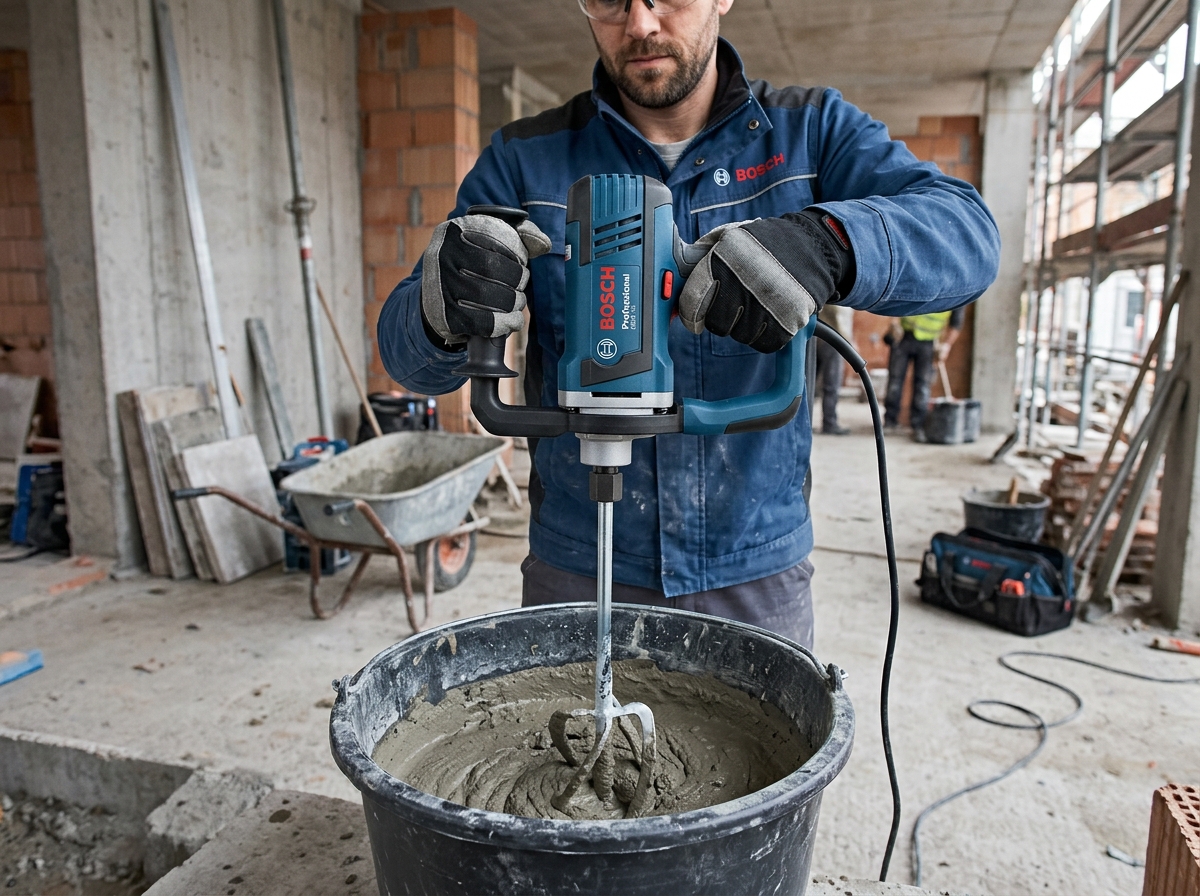 Bosch Professional GRW 12 E tysk industrikvalitet bruksomrörare 1200W med M14 chuck