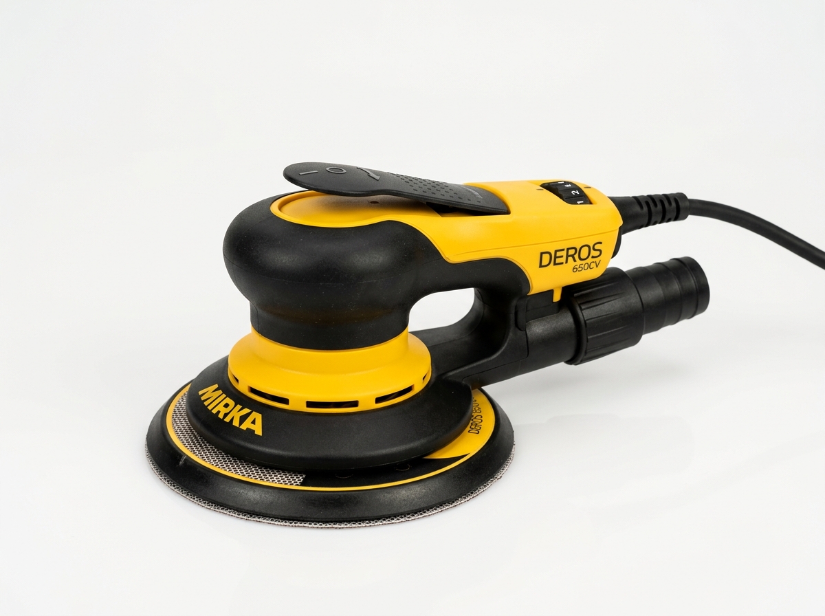 Mirka DEROS 5650CV professionell borstlös excenterslip med låg profil och dammutsug