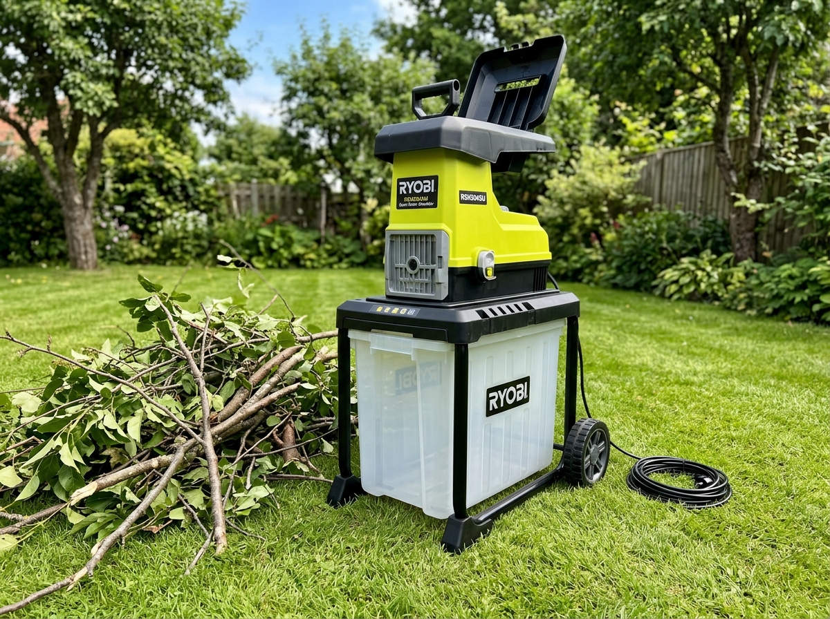 Ryobi RSH3045U 3000W kompostkvarn med krossvals