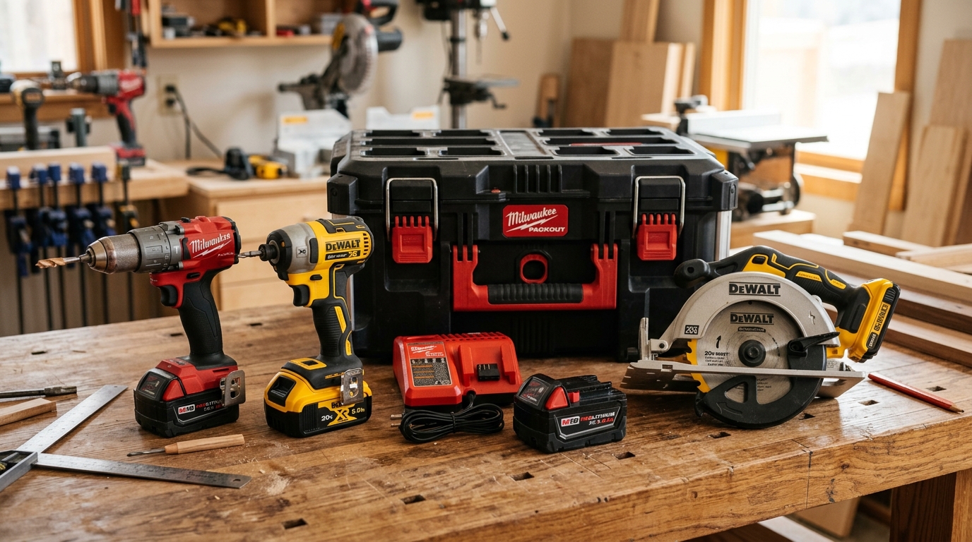 Bästa maskinpaketet 18V 2026 bäst i test verktygskit DeWalt Milwaukee Makita