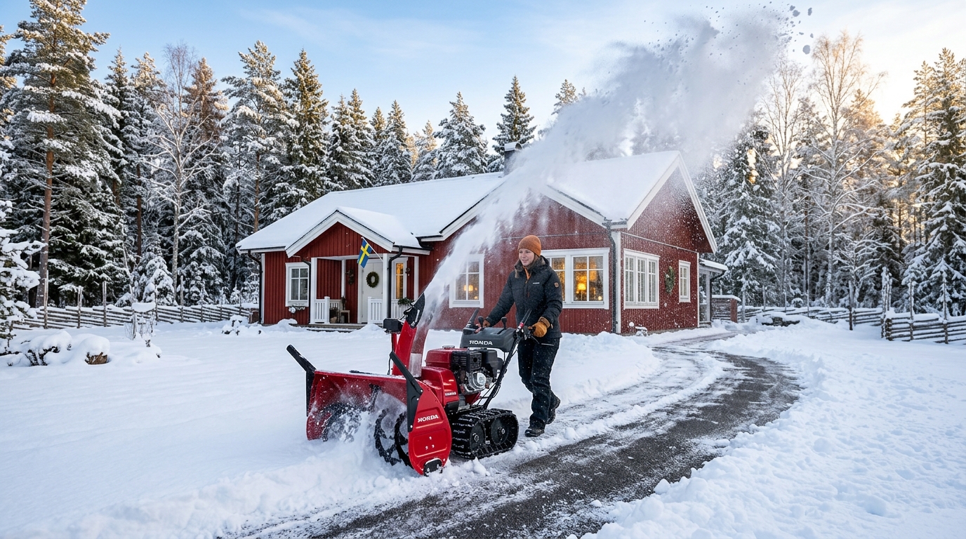 Bästa snöslungan 2026 bäst i test batteridriven och bensin snöslunga för svenska vintrar